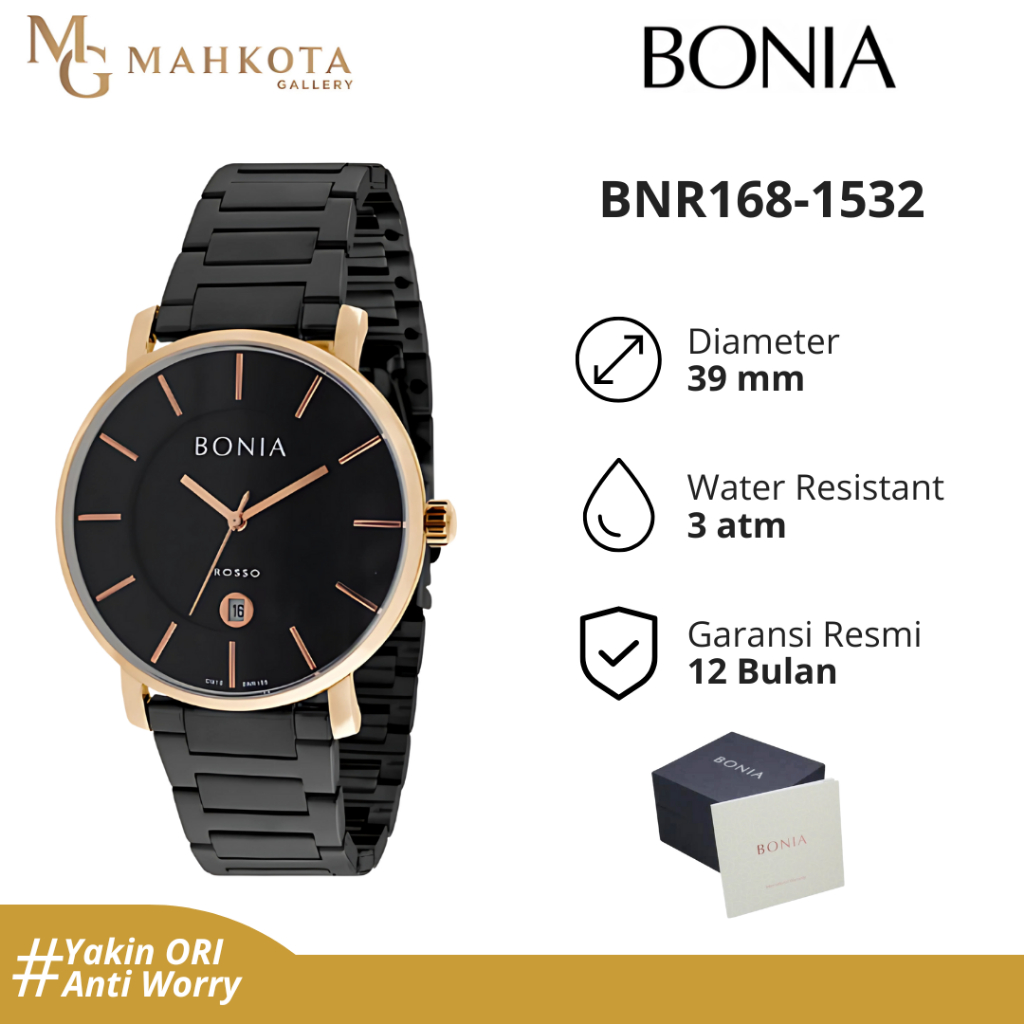 Jam Tangan Pria Bonia Rosso BNR168-1532 Original dan Bergaransi