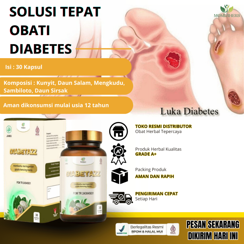 DIABETAZZ Obat Luka Diabetes Obat Luka Diabetes Kering Luka Diabetes Basah Luka Diabetes Bernanah Pe