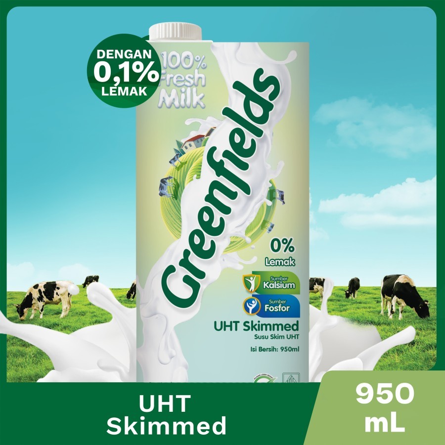 

Susu Greenfields UHT Skimmed 950ml