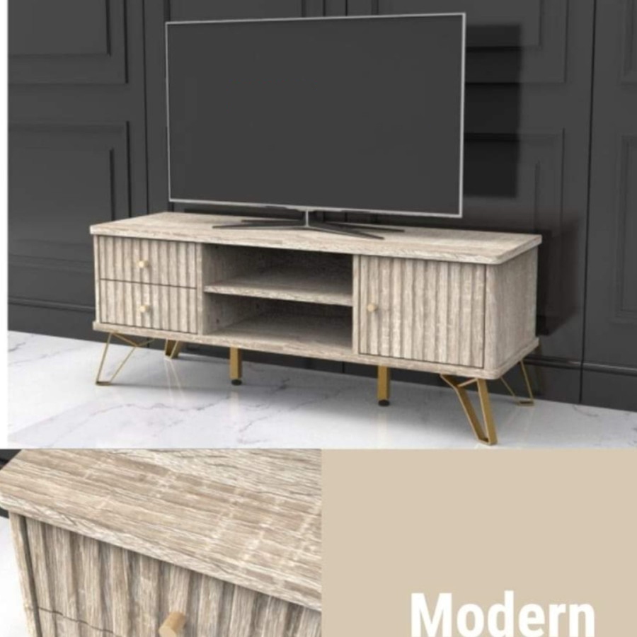 Rak Tv 120 kaki besi Meja Tv 120 Retro Bufet tv