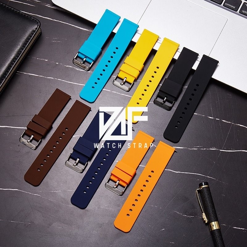 STRAP JAM TANGAN ORIGINAL BAHAN SILIKON SILICONE LEMBUT Strap Tali Jam tangan  Fossil SILICONE Ukura