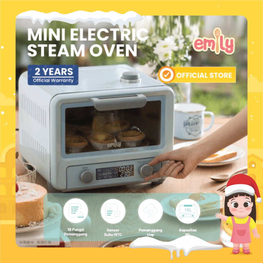 EMILY Electric Mini Steam Oven 15L | Oven Listrik Digital | Oven Mini