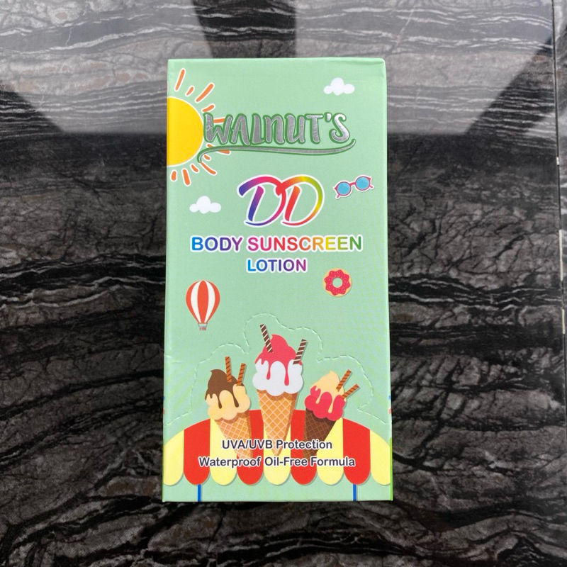 walnut’s DD body sunscreen lotion spf 50 PA+++ original thailand sachet travel size