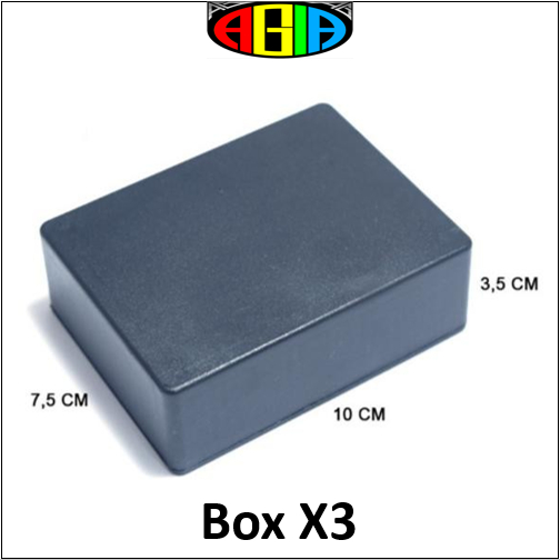 Box X3 plastik kotak hitam elektronik ukuran 10 X 7,5 X 3,5 cm