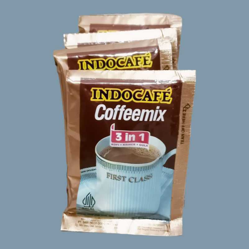 

Kopi instan Indocafe coffemix 3in1 1Renceng isi 10 shacet