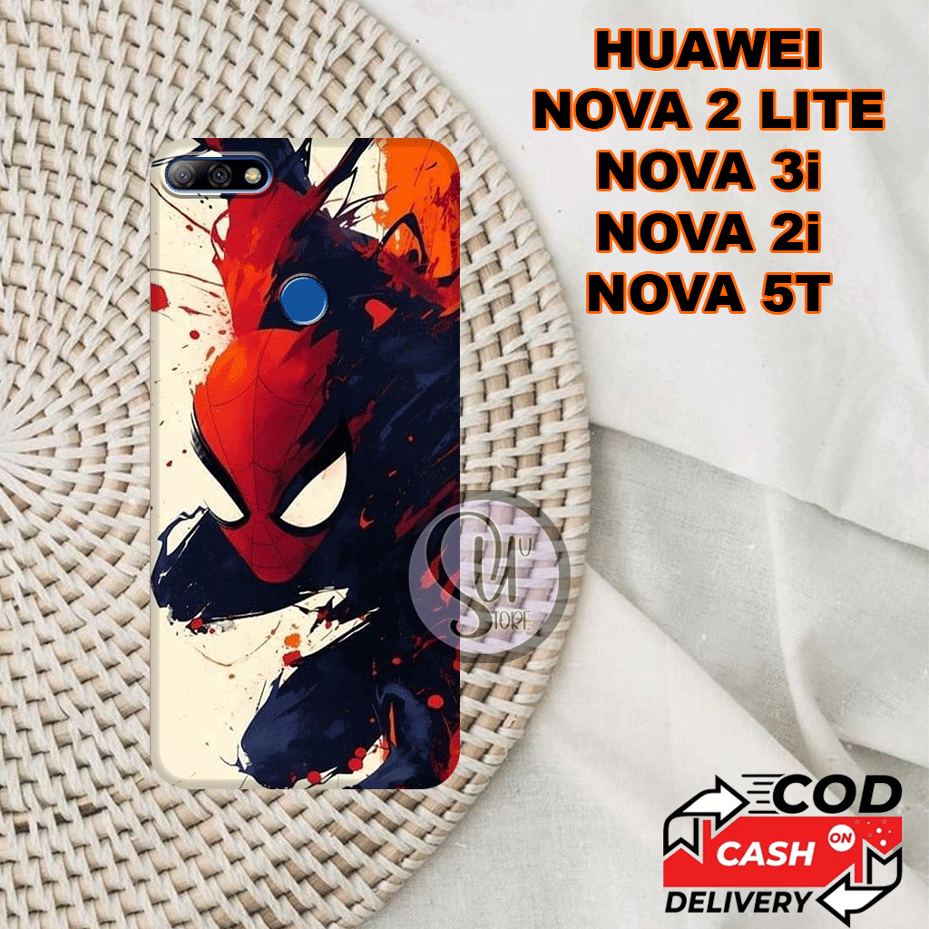 S28 Case Huawei Nova 2 Lite -nova 3i- nova 2i- nova 5t-Motif SPIDERMAN-Casing Lucu-Softcase Keren-Ba