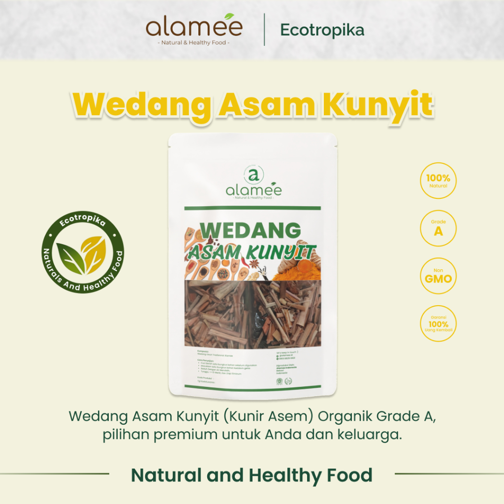 

Wedang Asam Kunyit Kunir Asem Asli Rempah Minuman Herbal Alami Langsung Seduh Lengkap Komplit