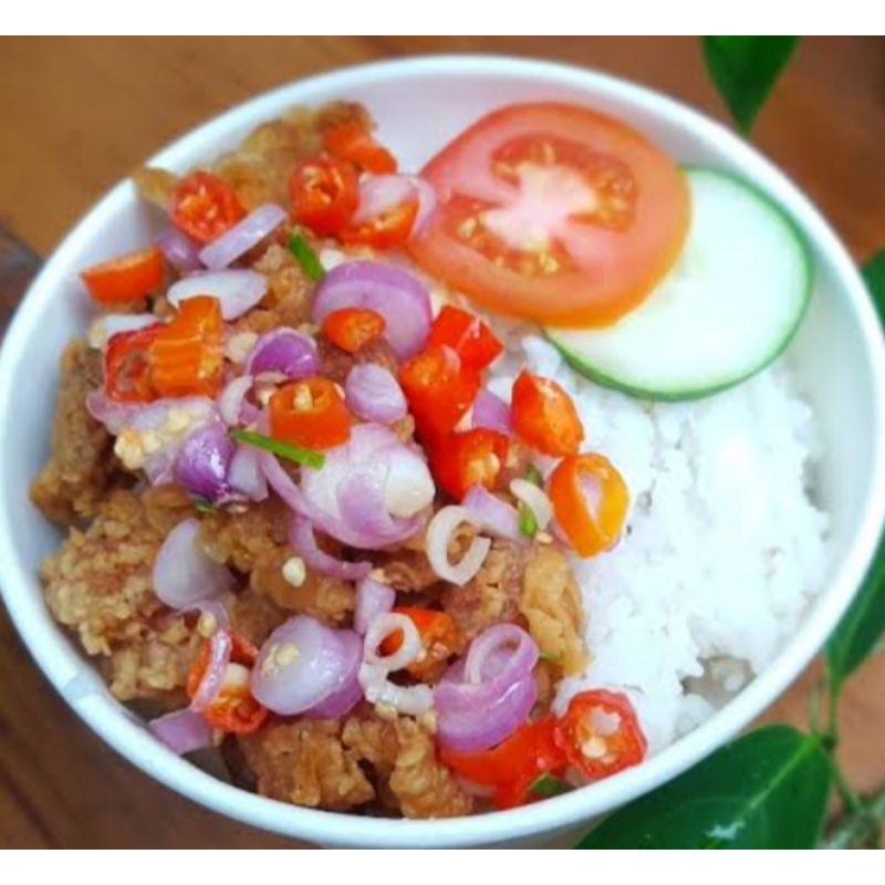 

nasi ayam cripi sambal matta