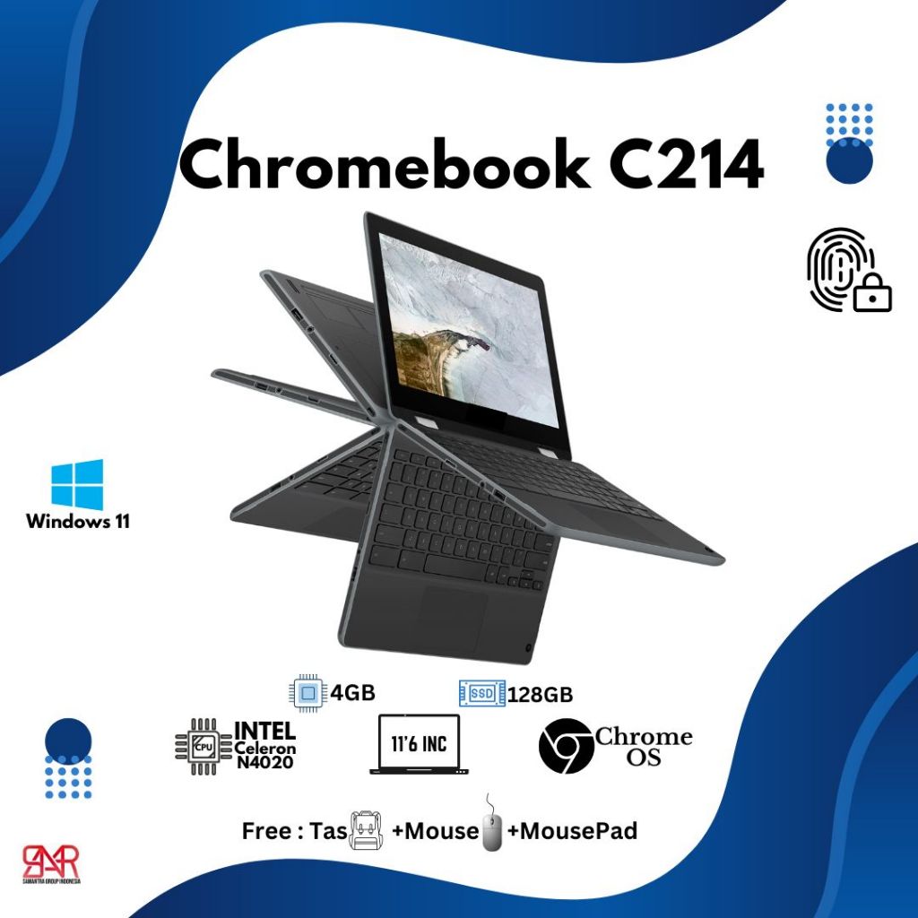 ASUS Chromebook C214MA Intel Celeron N4020 TouchScreen Flip