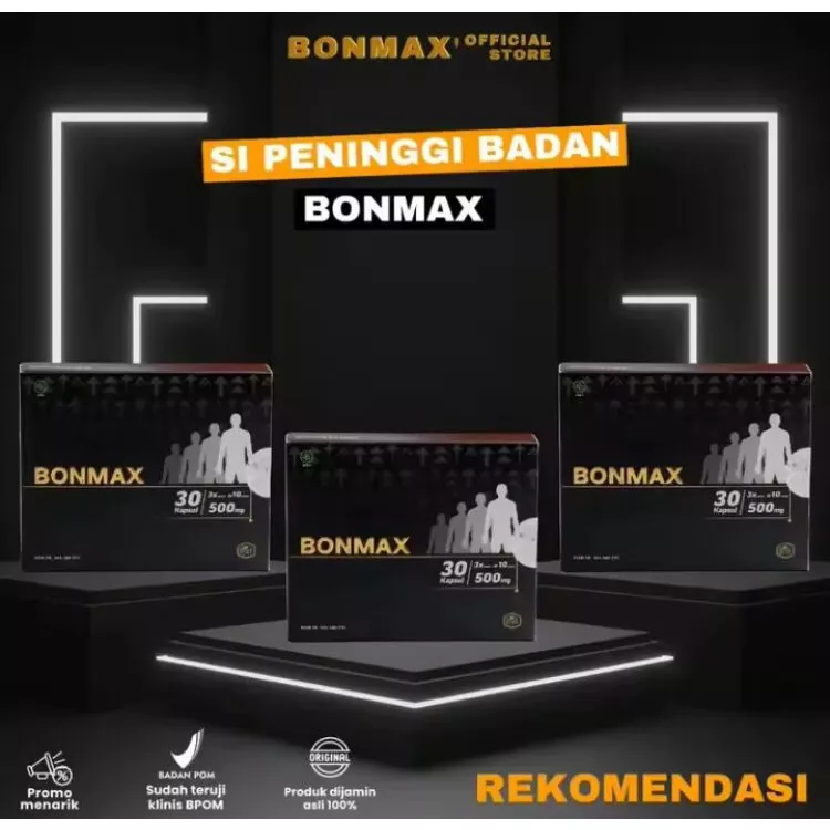 Suplemen Peninggi Badan Herbal Bonmax Asli BPOM - Naik 5-15 cm