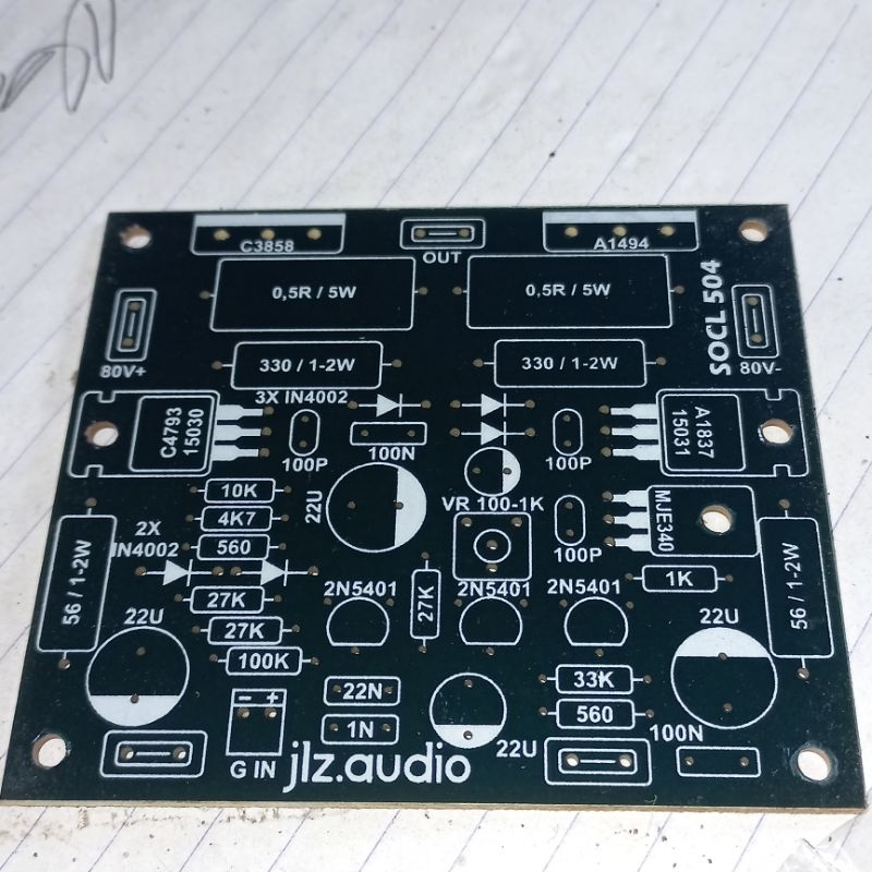 PCB SOCL504 SOCL 504 PERTINAK super OCL power amplifier kit driver