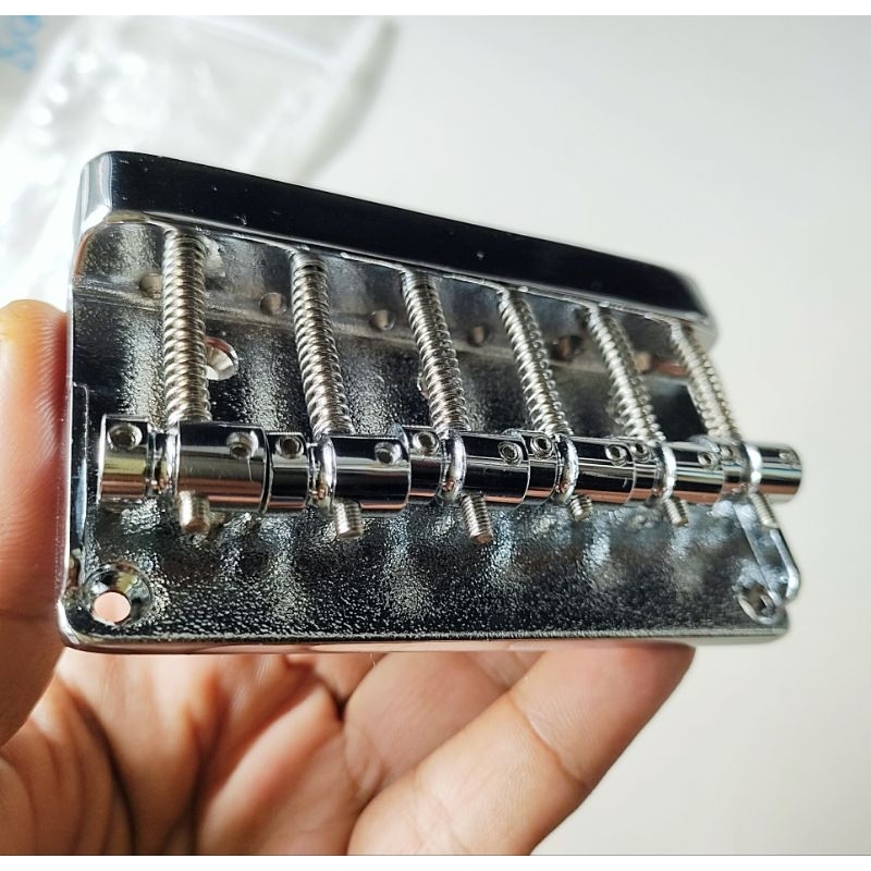 Bridge tremolo bass 6 String tebal premium chrome