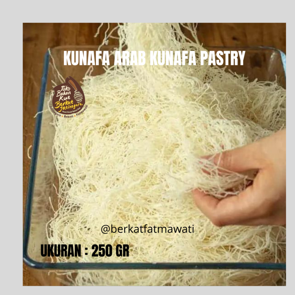 

KUNAFA ARAB / KUNAFA PASTRY / KUNAFA ARAB 250 GRAM / KUNAFA BAHAN KUE ASLI