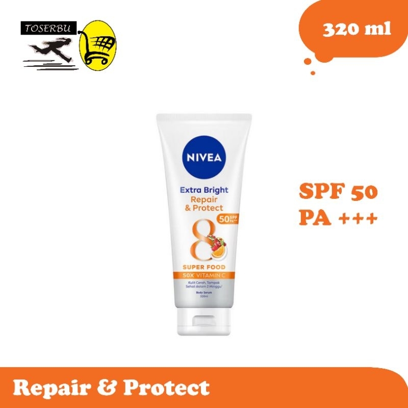 NIVEA Repair and Protect SPF 50 Extra Bright Body Lotion 320ml