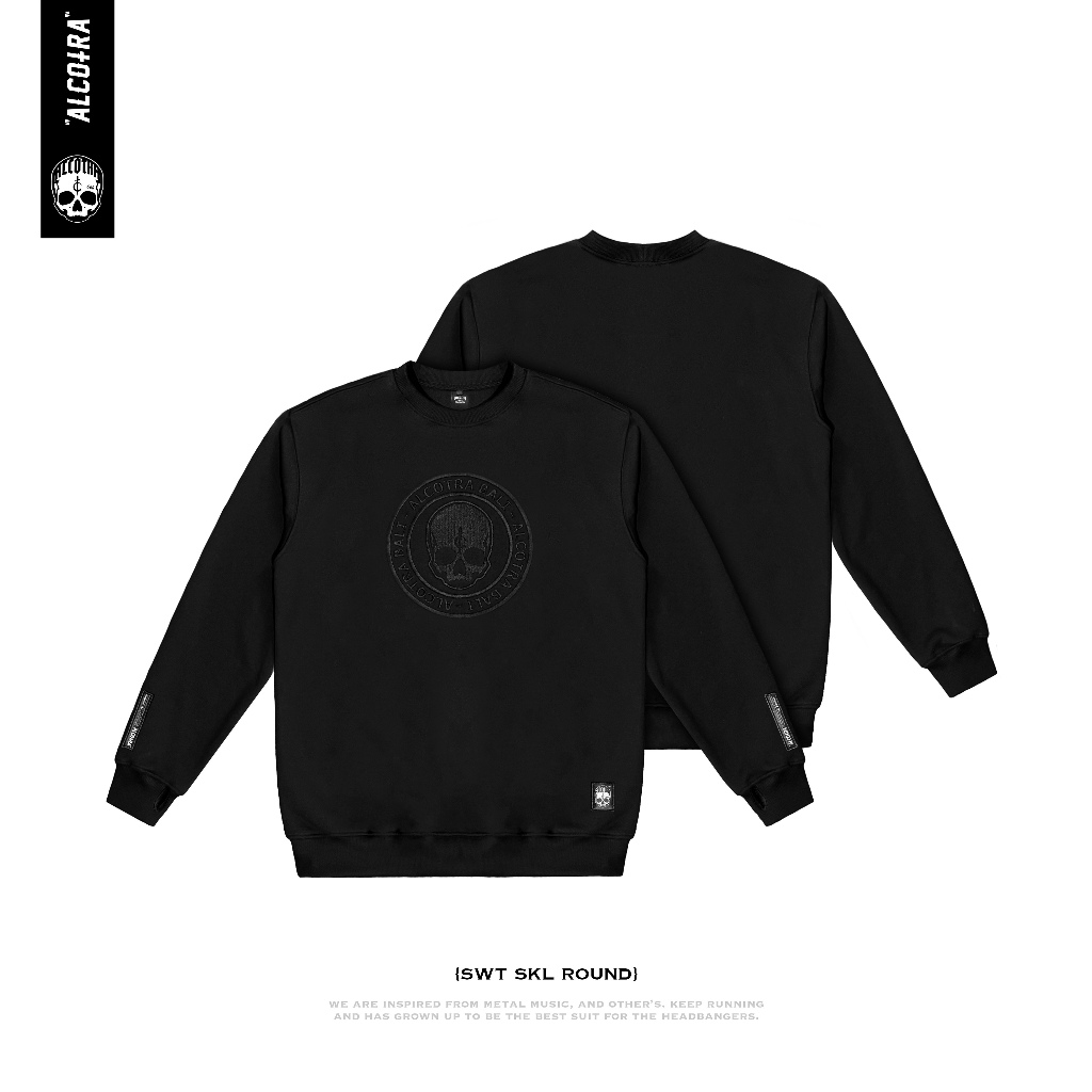 SWT SKULL ROUND // SWEATER BORDIR SKULL ROUND //SWEATER ALCOTRA