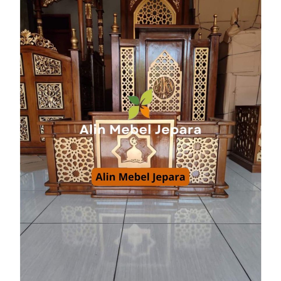 Meja majelis, Mimbar Lesehan, mimbar masjid pengajian minimalis jati jepara