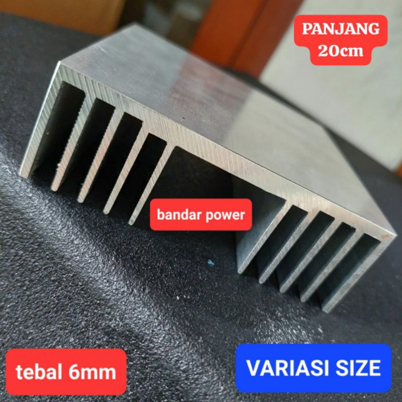 Heatsink / Pendingin 20cm 8 Sirip Tebal 6mm BANDAR POWER