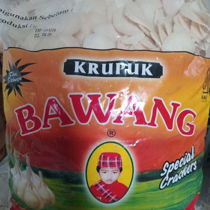 

krupuk bawang spesial mentah kemasan 500gram