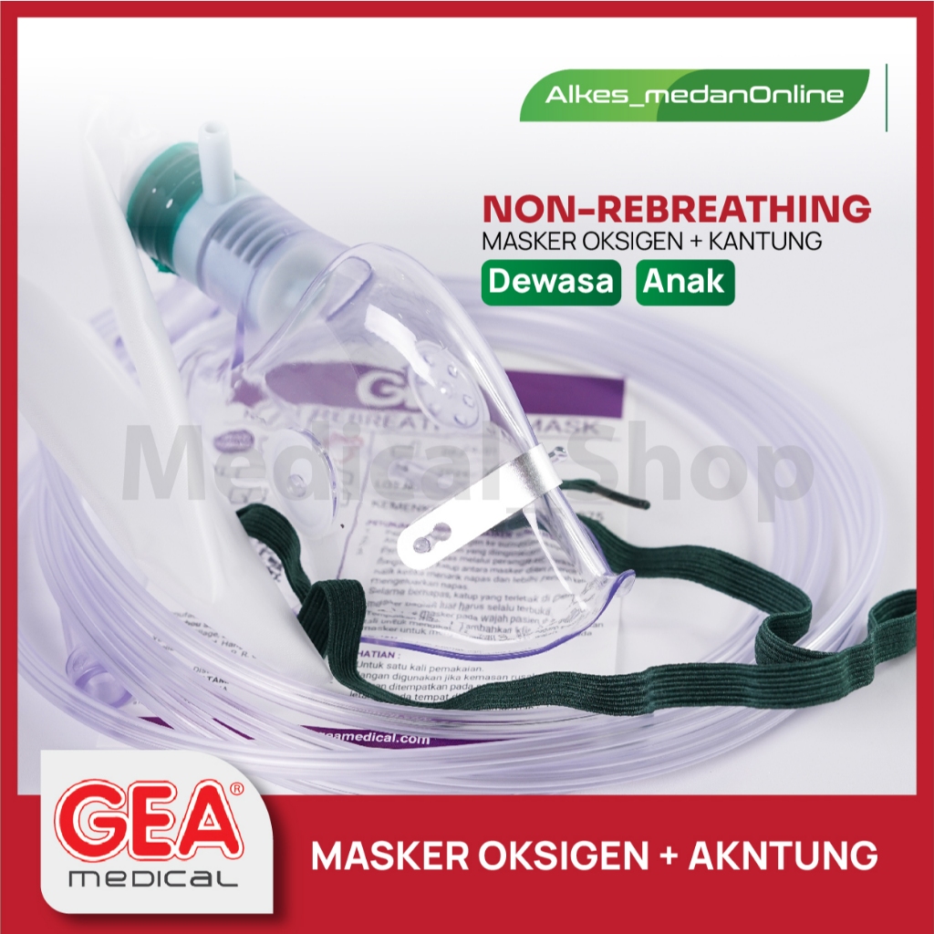GEA l Masker Oksigen Non Rebreathing Mask l NRM