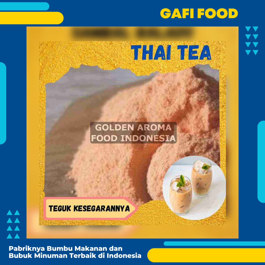 

BUMBU TABUR RASA THAI TEA 1 KG FOOD GRADE Bubuk Tabur Thai Tea 1kg, Thai Tea Seasoning Powder 1 kg