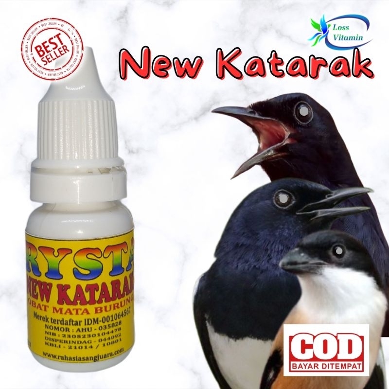 CRYSTAL NEW KATARAK OBAT MATA BURUNG AMPUH MENGATASI BURUNG TERKENA MATA KATARAK ISI 15 MIL