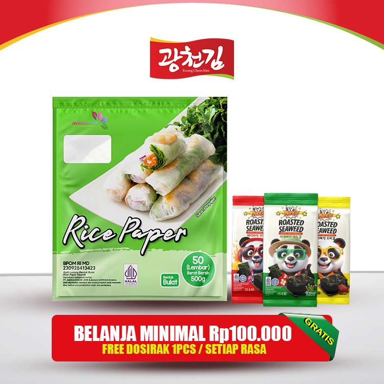 

KC. Rice Paper / Banh Trang High Quality Rice Paper 22 cm / Kulit Lumpia Vietnam Rice Paper / rice roll spring roll