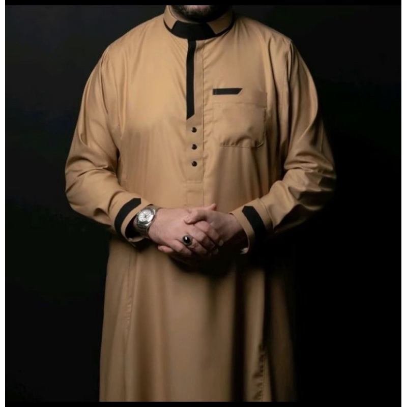 gamis/jubah alharamain Premium manset kombinasi