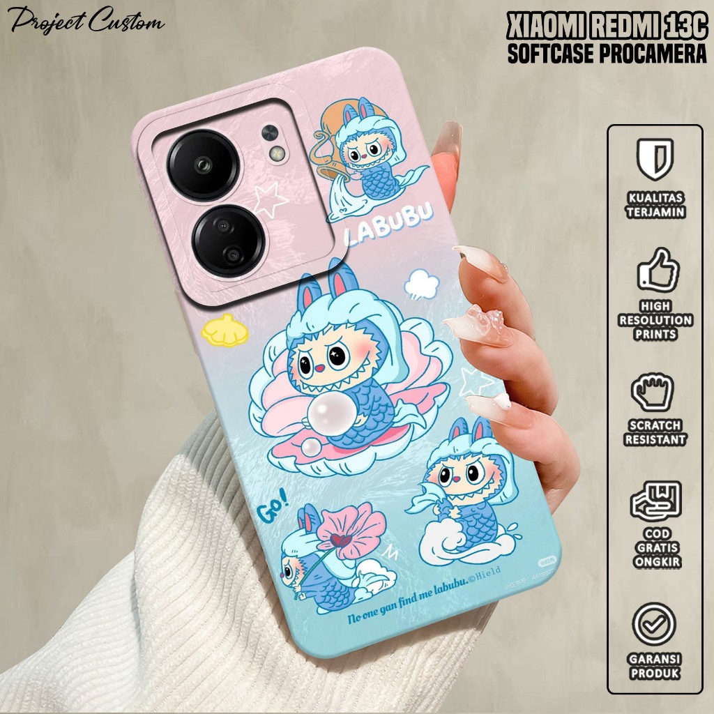 Softcase Xiaomi Redmi 13C - Case Hp Xiaomi Redmi 13C ( Labubu ) Silikon Hp Xiaomi Redmi 13C - Casing
