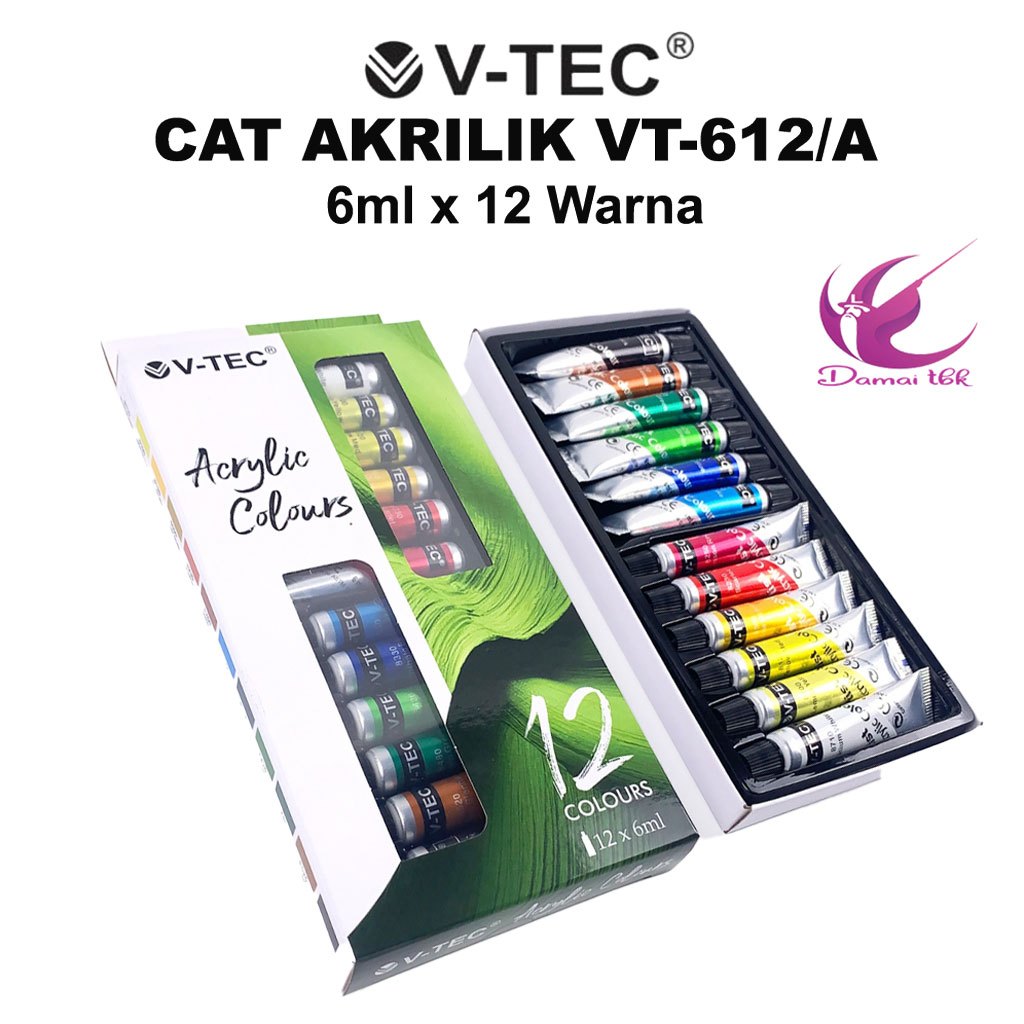 

V-Tec CAT Acrylic 12 x 6ml - V-Tec CAT AKRILIK SET 12 VT-612A VT-612