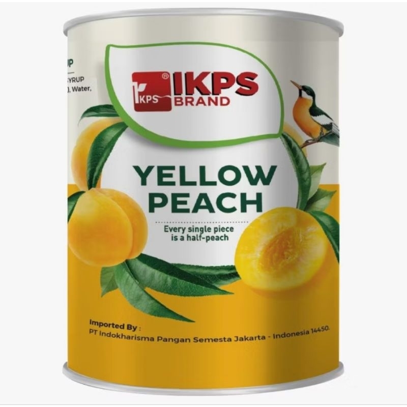 

IKPS Brand Yellow Peach-buah kaleng peach 825gr