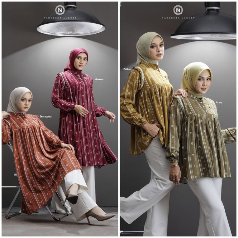 PROMO✅BISA COD✅ MAHIRA BLOUSE & TUNIK BY NADHEERA LUXURY✅ BLOUSE ADEM TUNIK NYAMAN✅