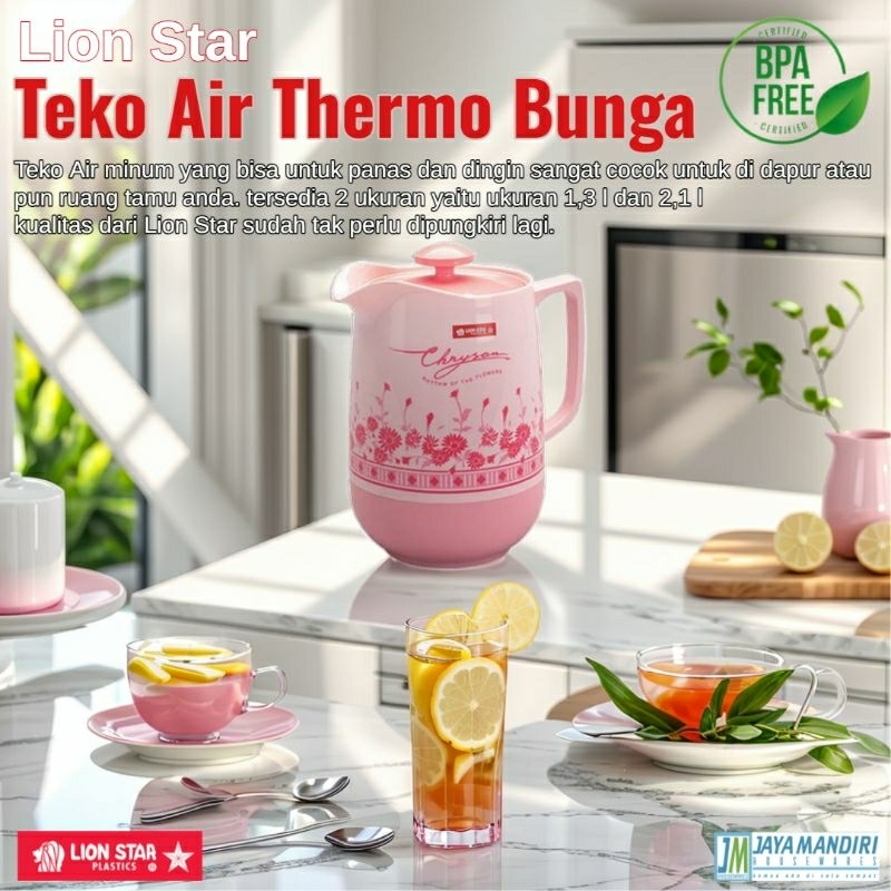Lion Star Teko Air panas/ Dingin Thermo/Termos bunga
