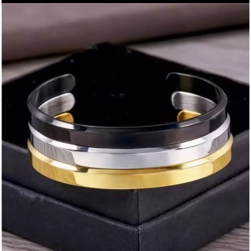 Gelang Bangle Titanium Cowok & Cewek Titanium Model Simple Polos