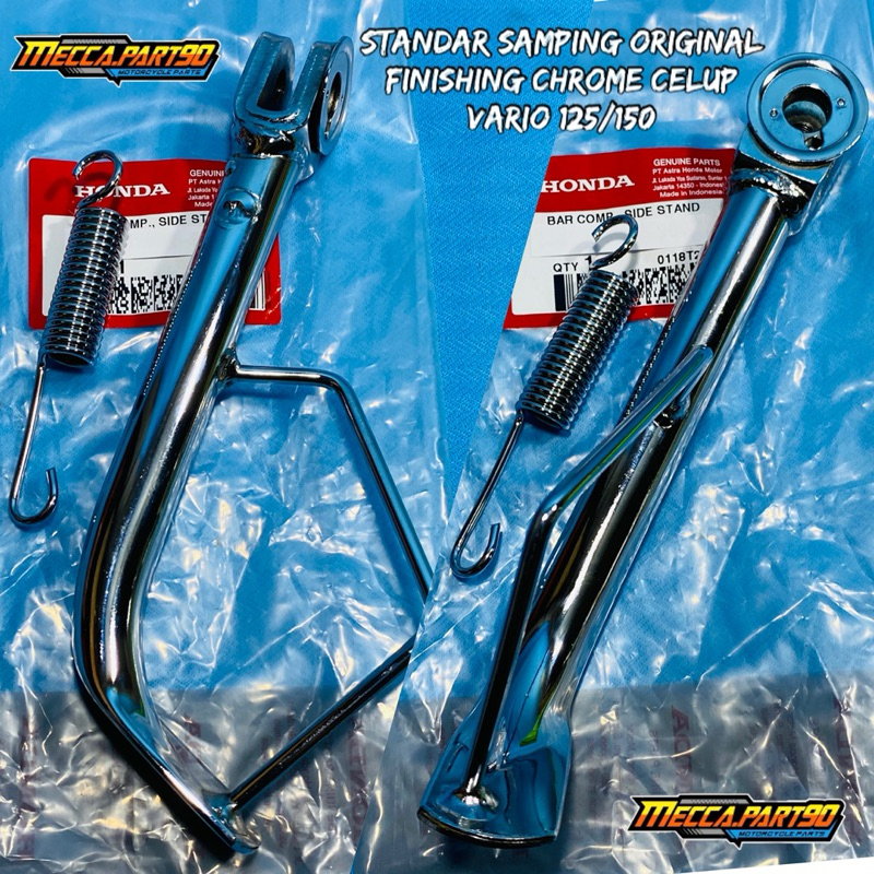 Standar Samping Satu CHROME New VARIO 125 150 K2V ring 14 dengan ring lubang sensor chroom
