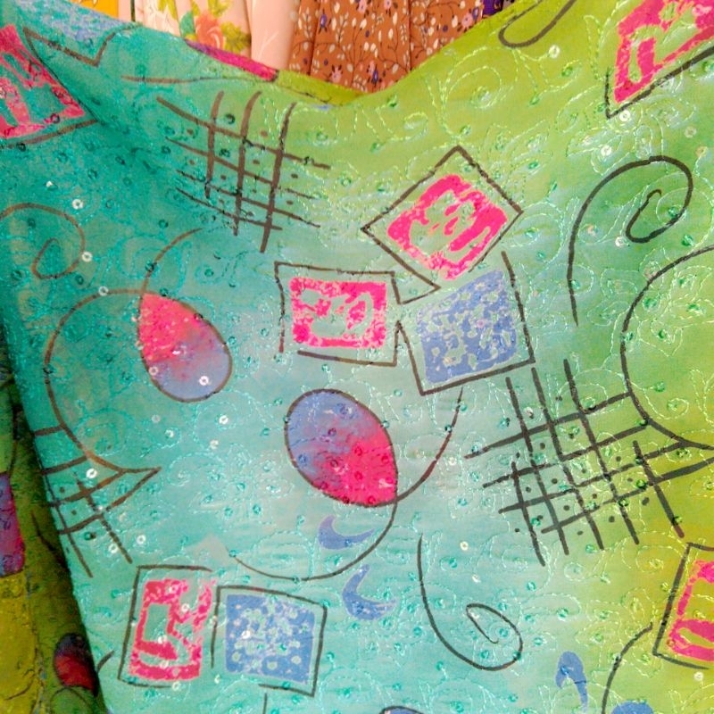 kain sifon antik - kain sifon bordir - kain sifon meteran - kain antik kebaya - kain sifon Ceruti pr