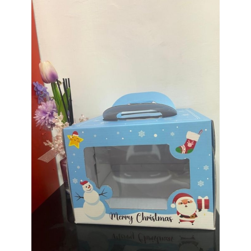 

kotak 22x22 handle Christmas blue
