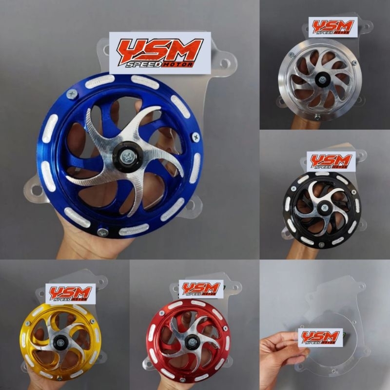 Cover Tutup Fan CVT Set Spinner Spinner Putar Motif Sabit Untuk Motor Yamaha Nmax Old Tutup CVT mika