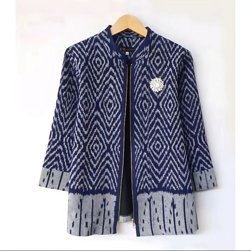 blazer tenun outer tenun blazer wanita