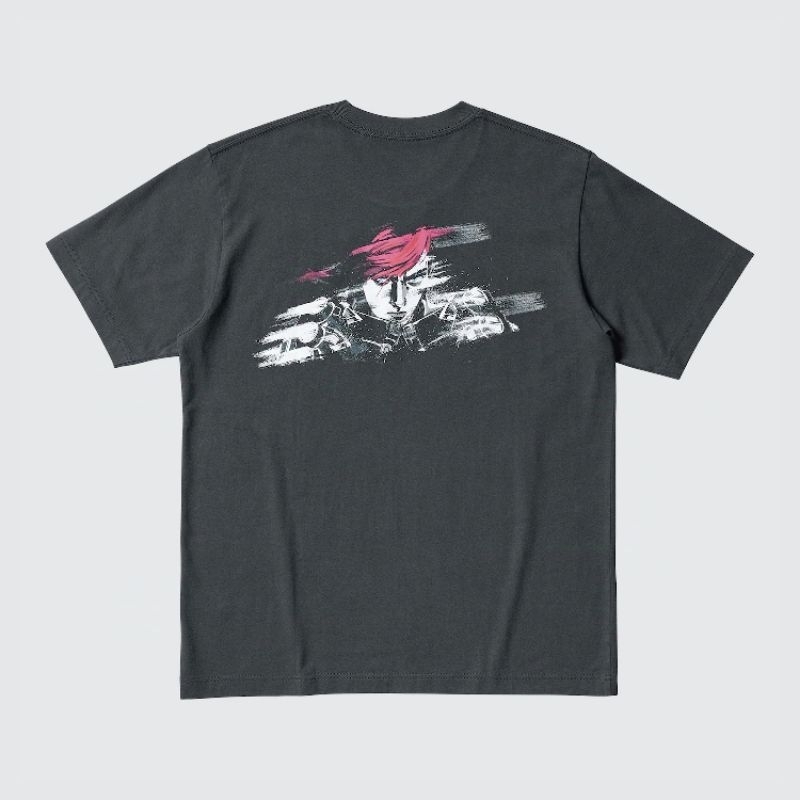 Tshirt UNIQLO x League Of Legends (Ruan) | League Of Legends UT Kaos Lengan Pendek - Dark Grey