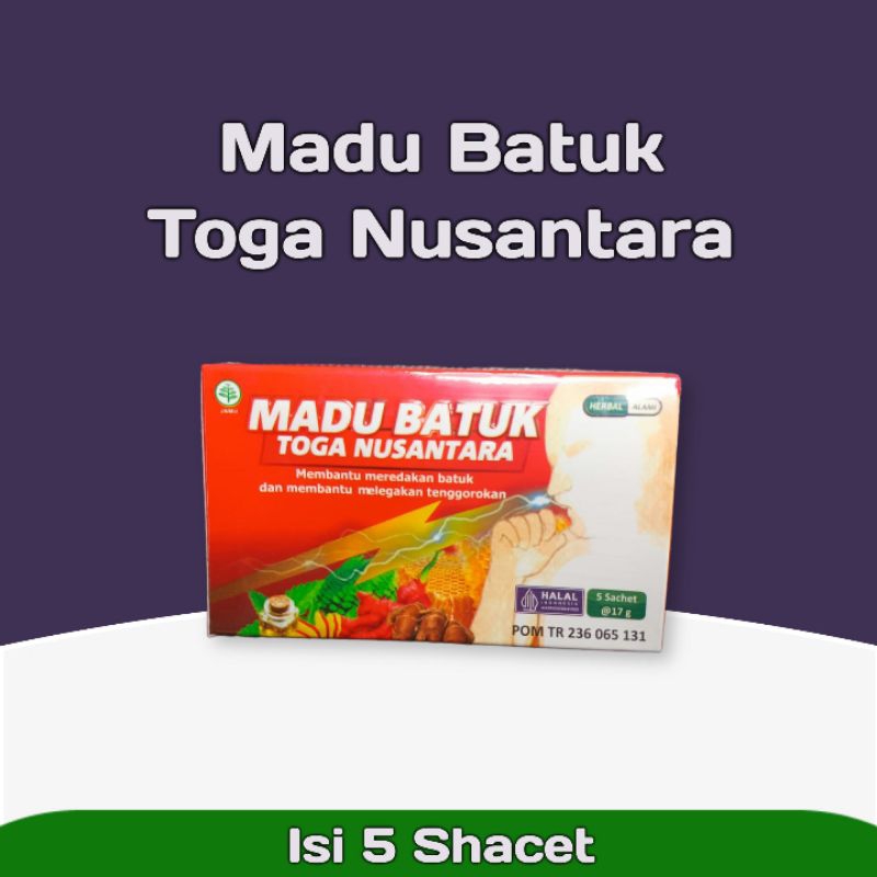 

Madu Batuk Toga Nusantara Isi 5 Shacet @17gr