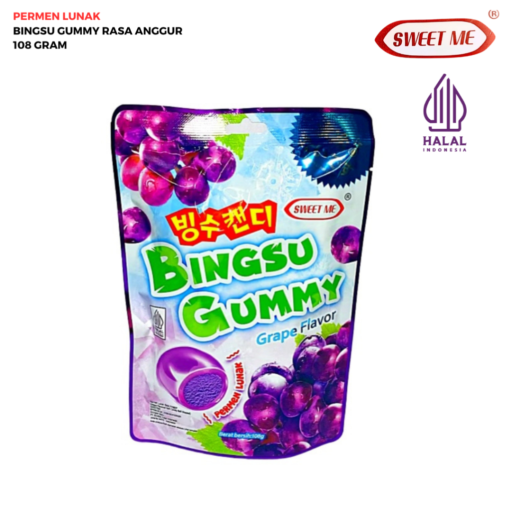 

[HALAL] SWEET ME PERMEN LUNAK VIRAL ANEKA RASA BUAH BINGSU GUMMY 108 GR