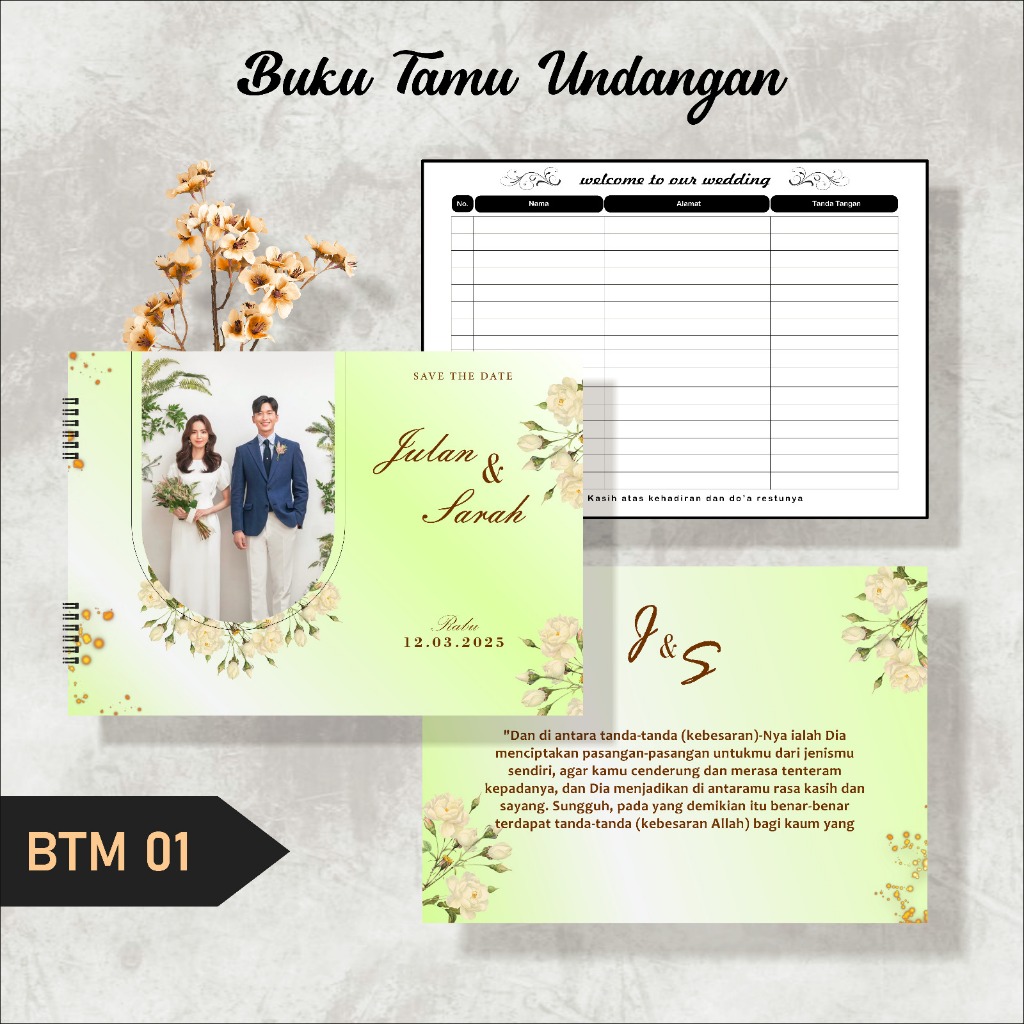 

Buku Tamu Pernikahan/ Buku Tamu Custom