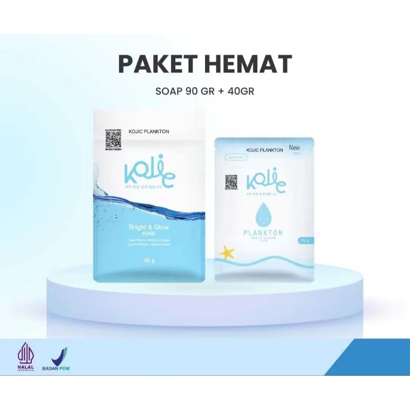 PAKET HEMAT KOJIC PLANKTON SOAP 40 GR + SOAP 90 GR