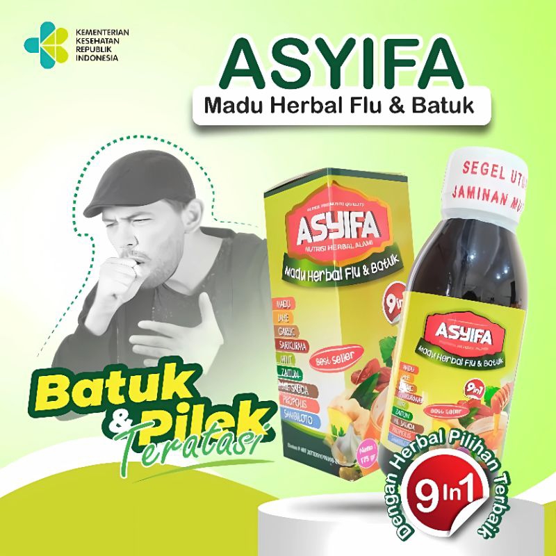 

Madu Flu & Batuk 9 in 1 Asyifa 175g - Mengatasi Batuk Berdahak Pilek dan Flu