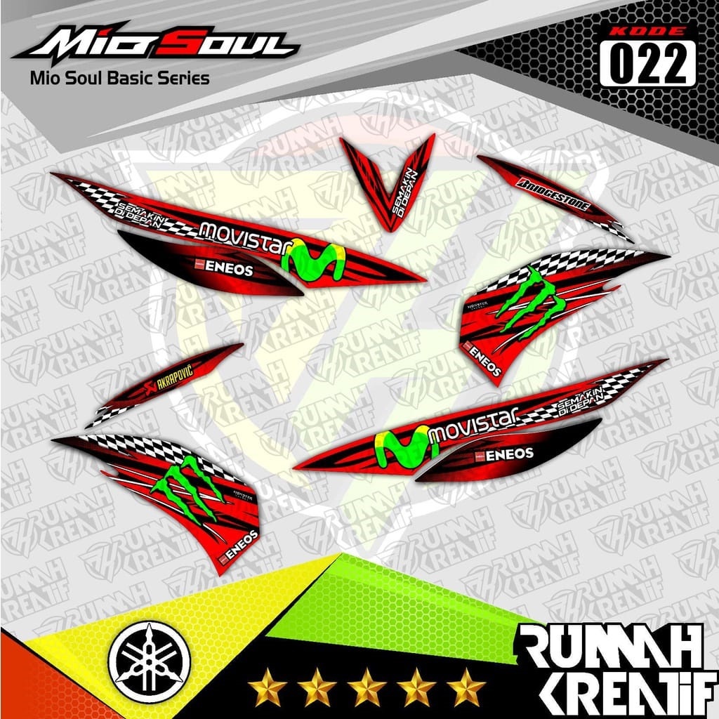 Decal Sticker Striping Variasi Mio Soul/Decal Mio Soul/Striping Mio Soul