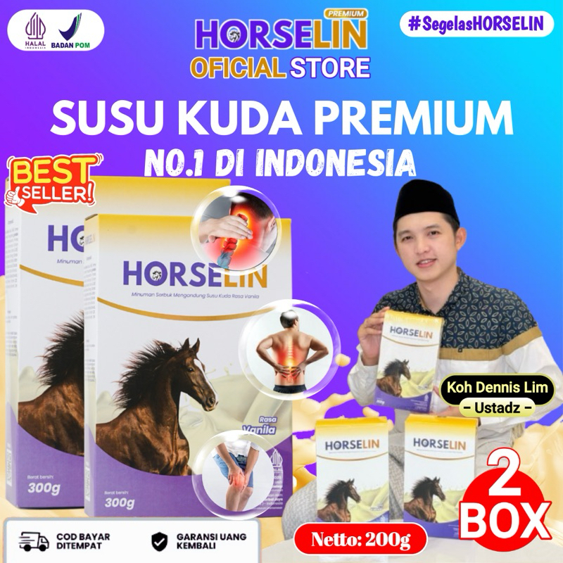 

HORSELIN Paket 2 Box Susu Kuda Premium Asli Sumbawa Atasi Nyeri Sendi Tulang Original 200gr 300gr