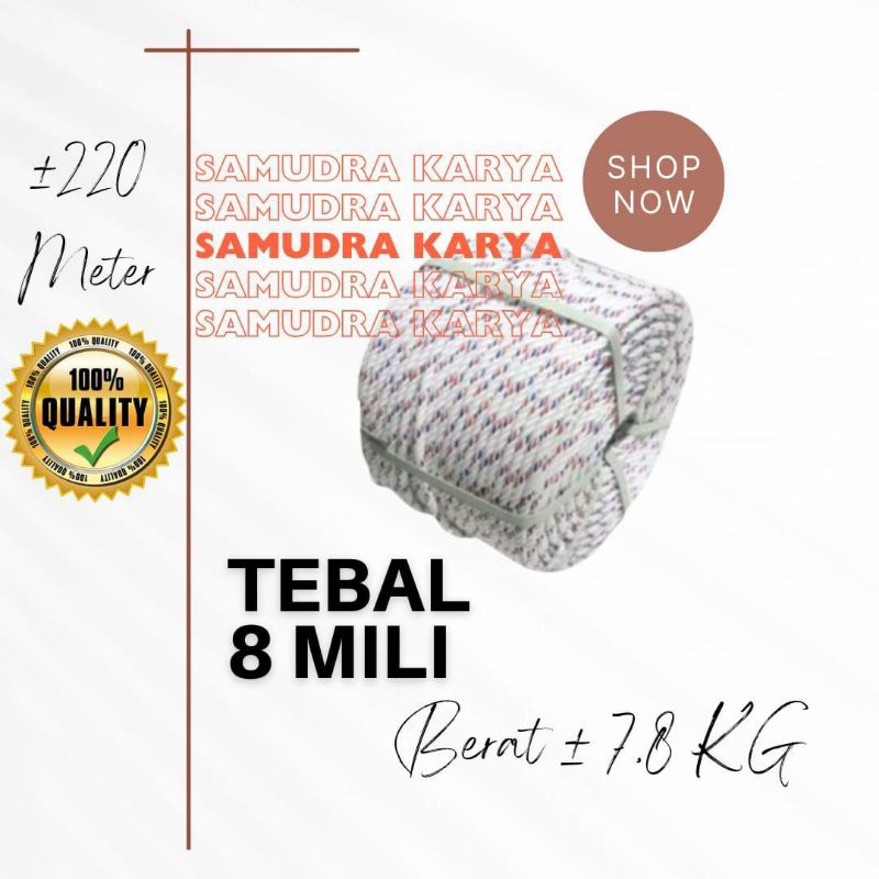 

TALI TAMBANG PPD 8 MILI 1 ROLL 220 METER / TALI TAMBANG PPD 8 MILI 1 ROLL / TALI TAMBANG PPD 8 MILI
