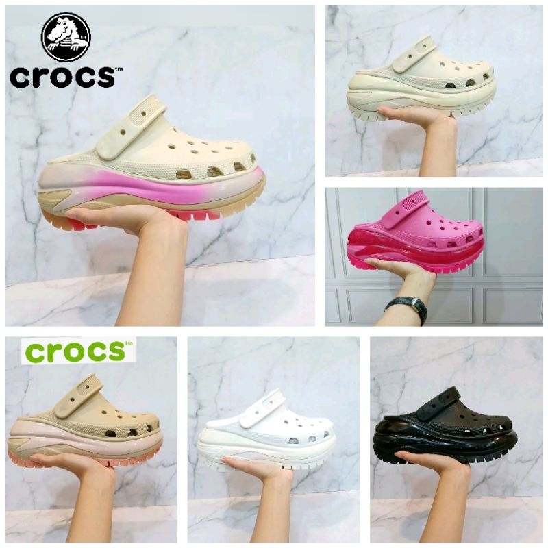 Crocs Classic Mega Crush Clog / Sandal Wanita Crocs Mega Crush Clog