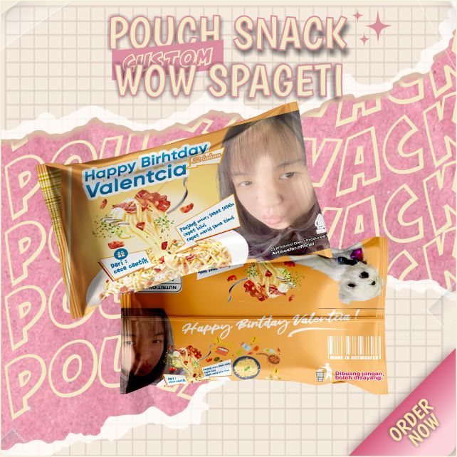 

Snack Pouch Jumbo Custom Wow Spageti