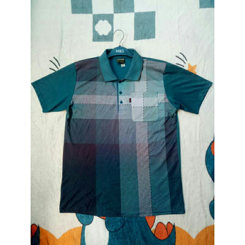 kaos polo motif brand DUZEK size M